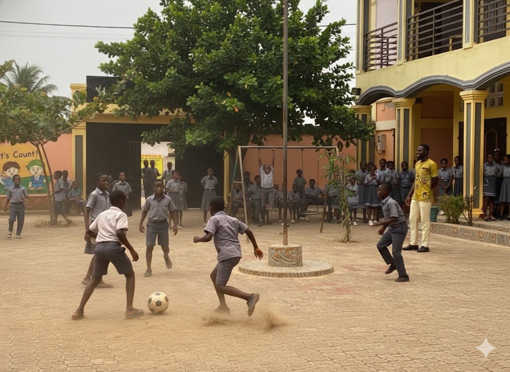 Enfants à la récréation